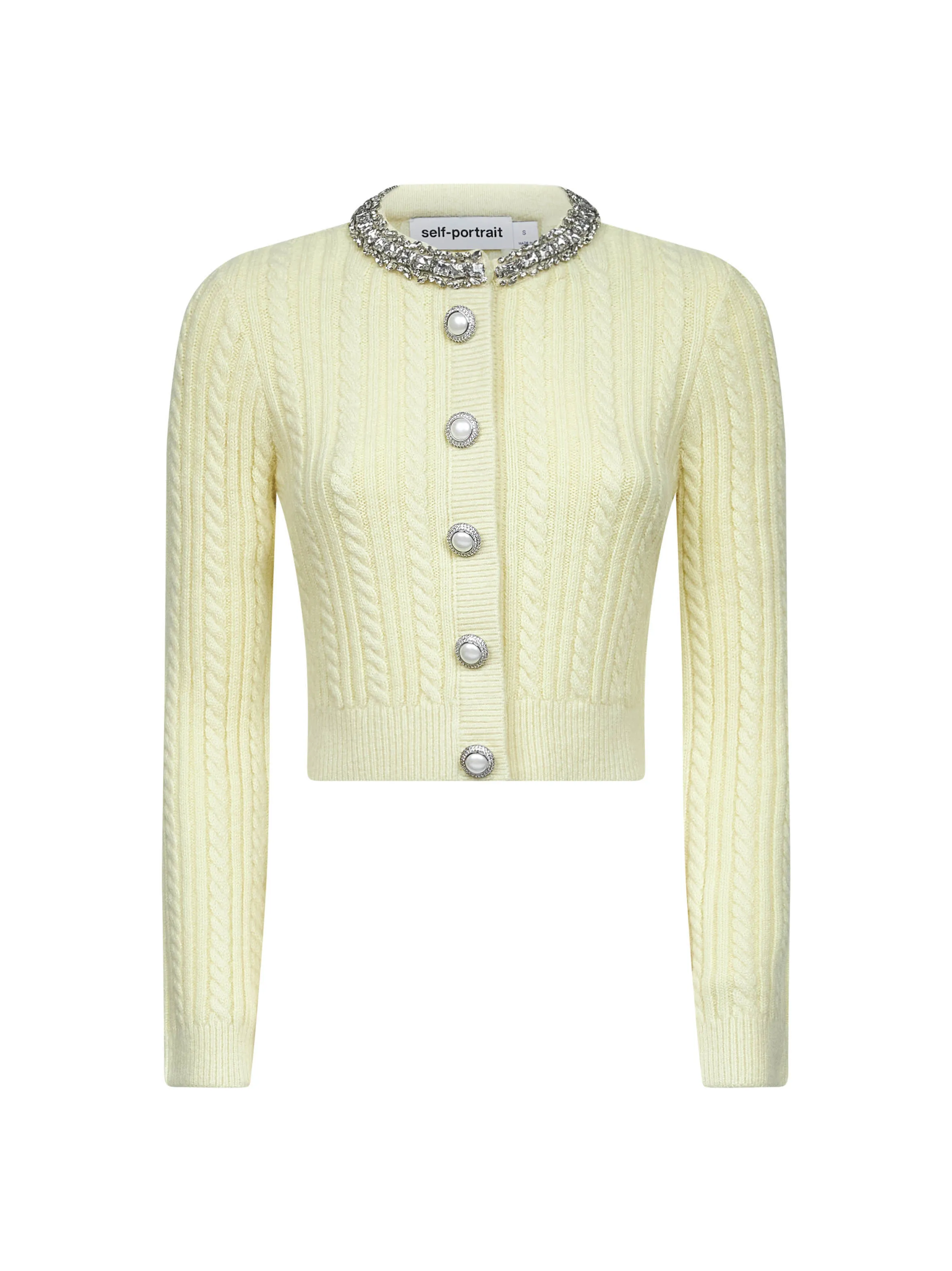 Yellow Cable Knit Cardigan sold by Lord & Taylor