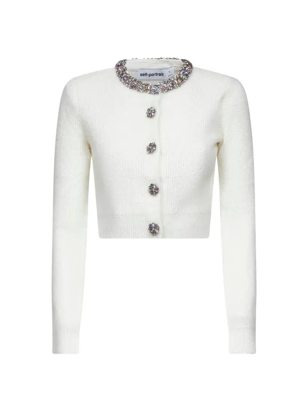 Cream Alpaca Blend Knit Cardigan sold by Lord & Taylor