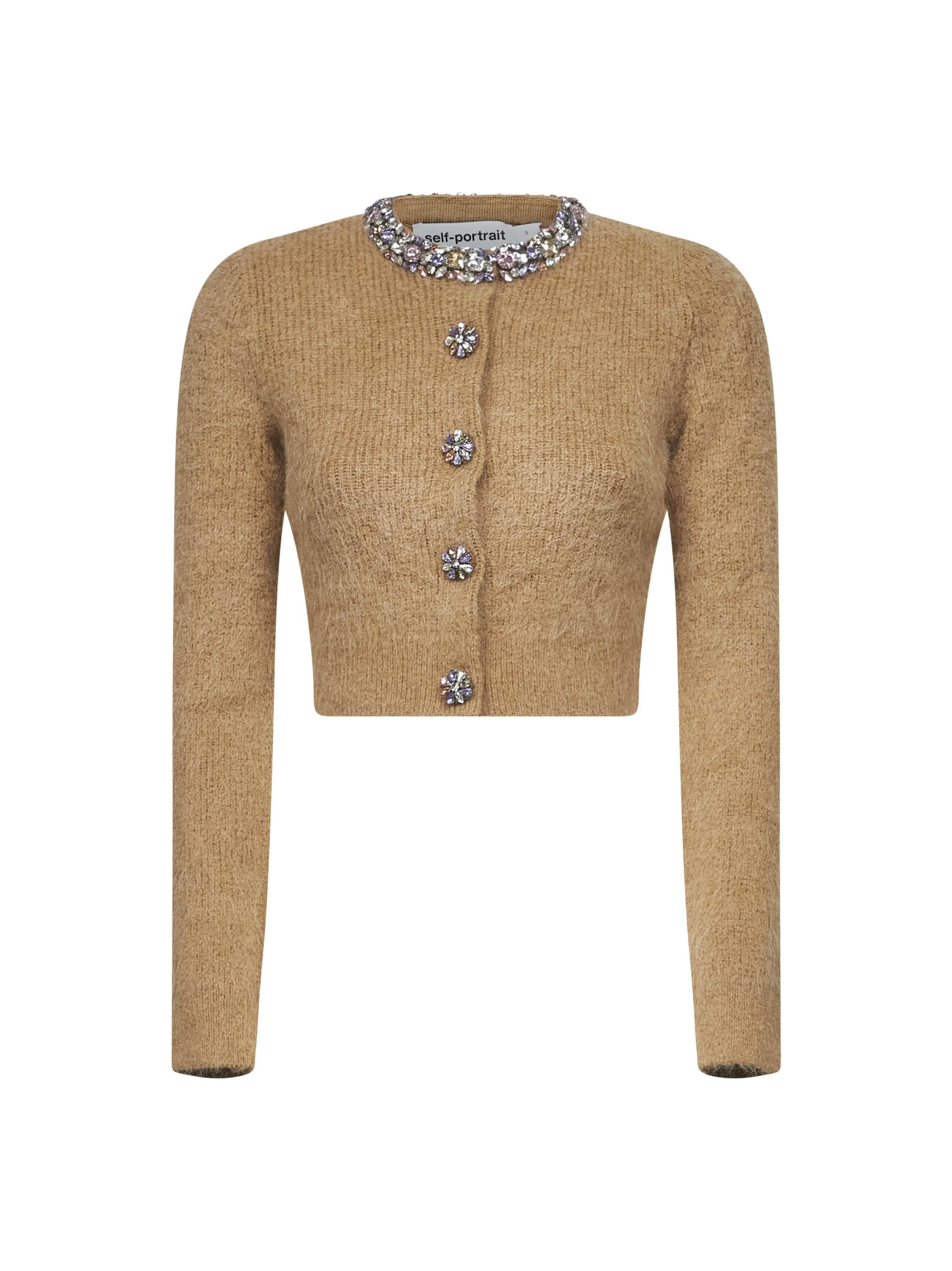 Brown Alpaca Blend Knit Cardigan sold by Lord & Taylor