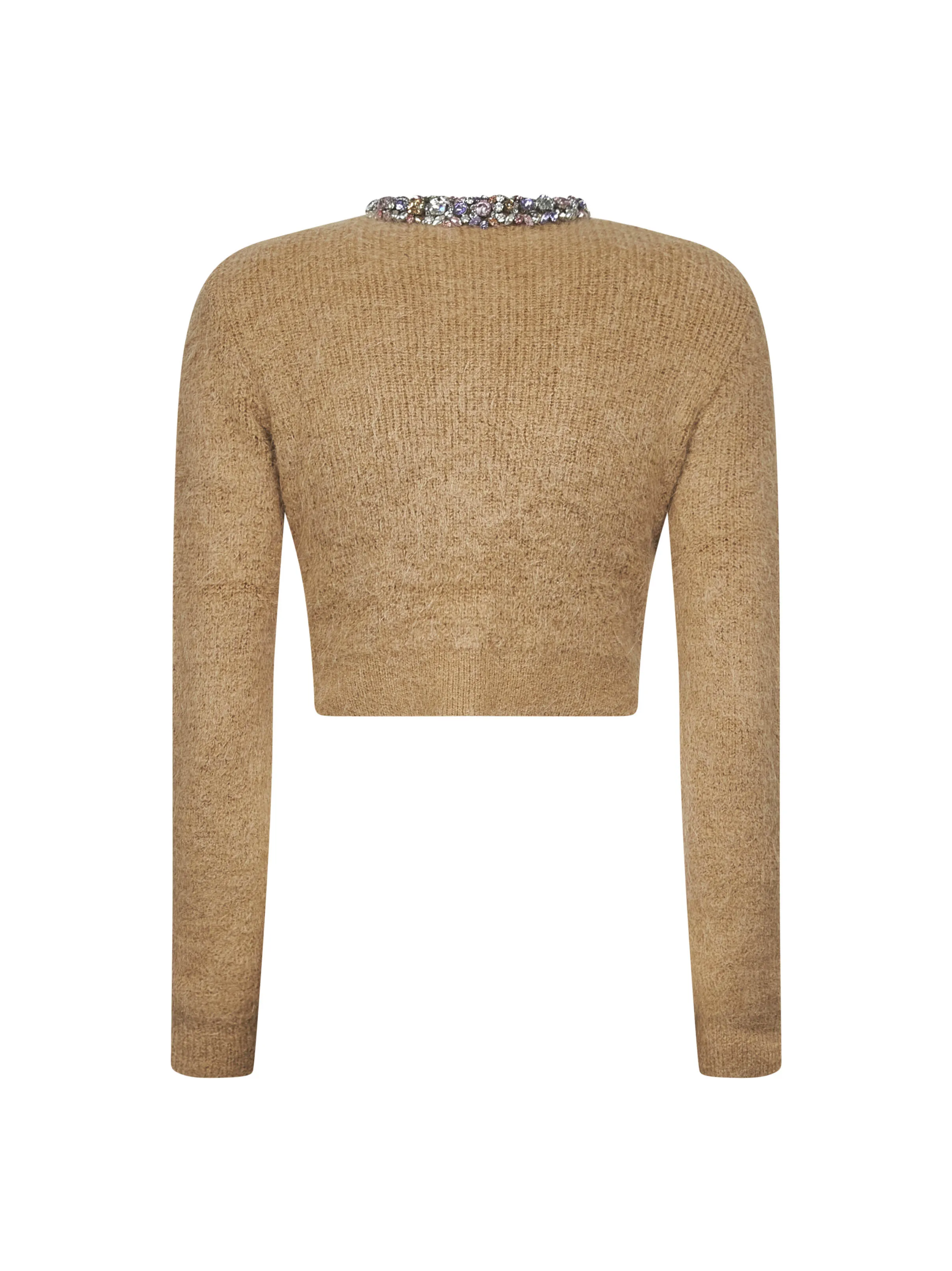 Brown Alpaca Blend Knit Cardigan sold by Lord & Taylor product image thumbnail 2