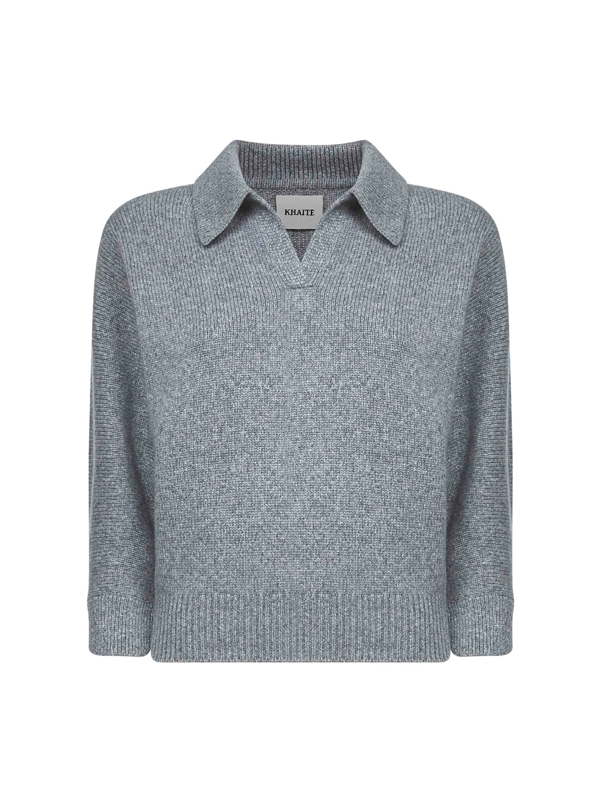 Grey Cashmere Knit Polo Shirt sold by Lord & Taylor