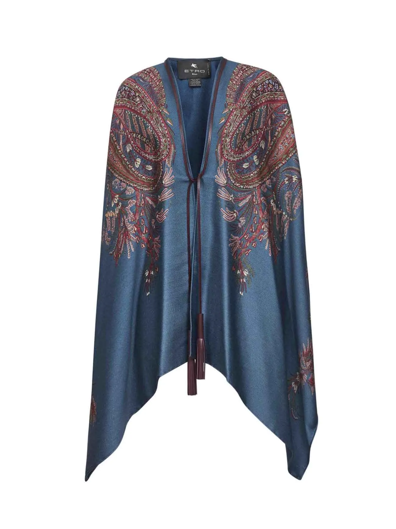 Light Blue Floral Paisley Pattern Cape sold by Lord & Taylor