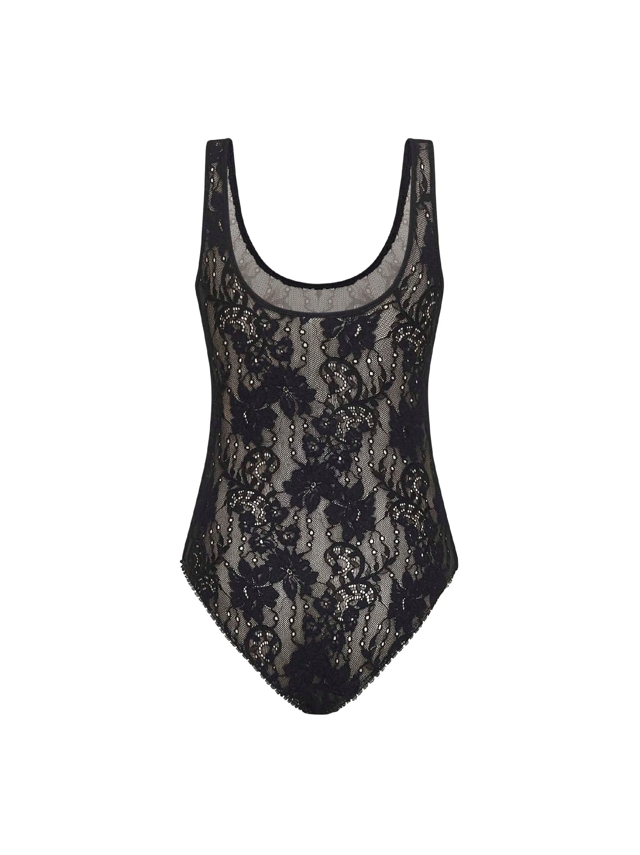 Black Lace Bodysuit sold by Lord & Taylor product image thumbnail 2