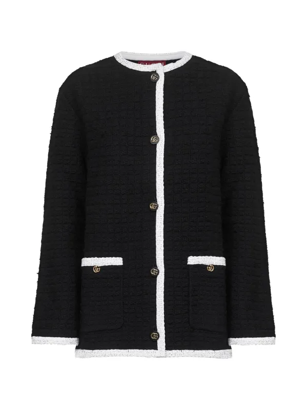 Gucci Wool Cardigan with Gold Crest Buttons sold by Lord & Taylor