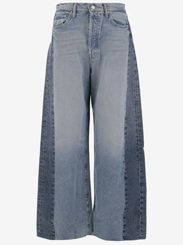 Cotton Denim Patchwork Jeans made by MOTHER