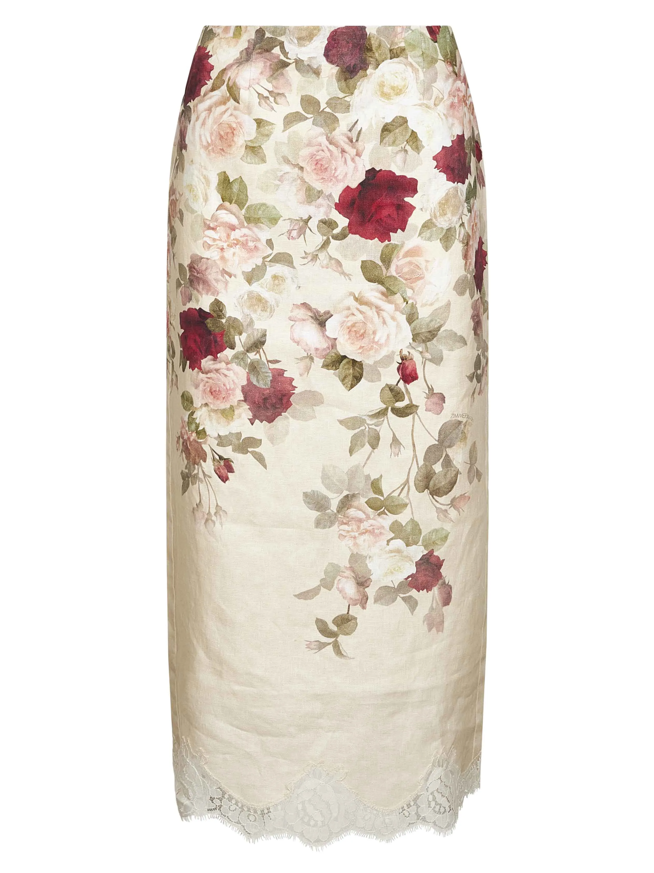 Cream Cascade Print Hypnotic Pencil Skirt sold by Lord & Taylor