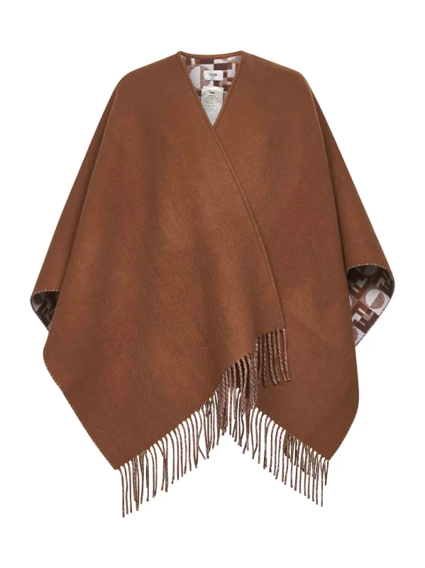 Camel Wool and Cashmere Reversible Poncho sold by Lord & Taylor