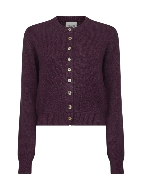 Plum Cashmere Knit Everheart Cardigan sold by Lord & Taylor