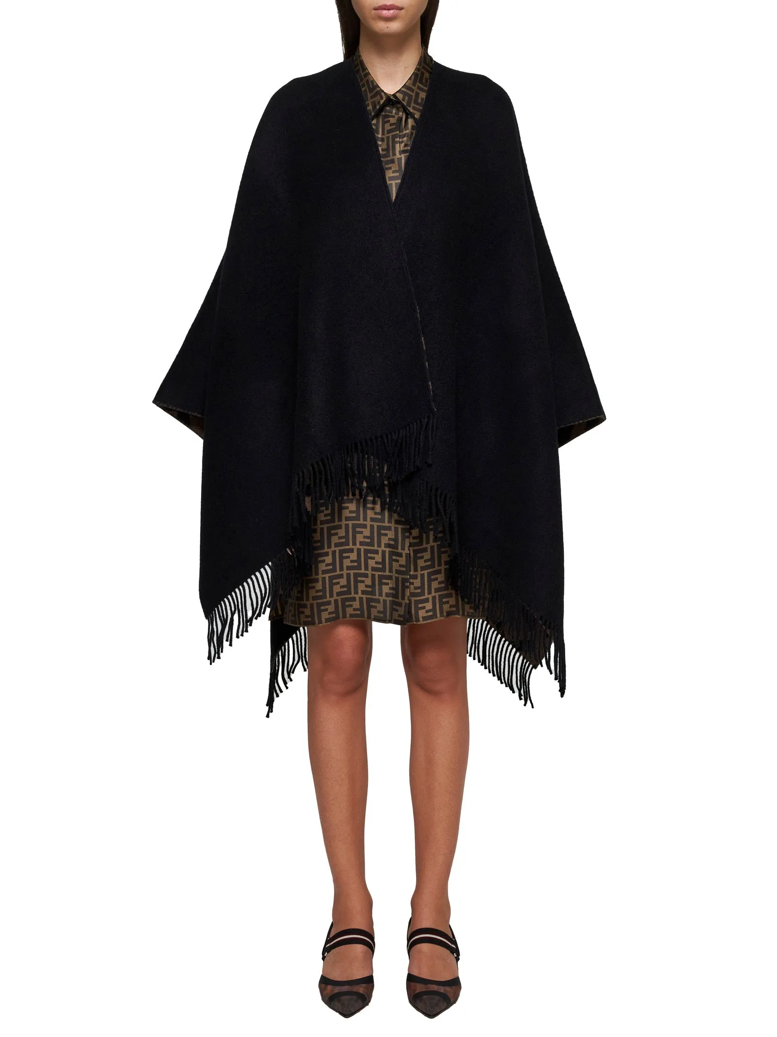 Multicolor FF Cashmere and Wool Poncho sold by Lord & Taylor product image thumbnail 2
