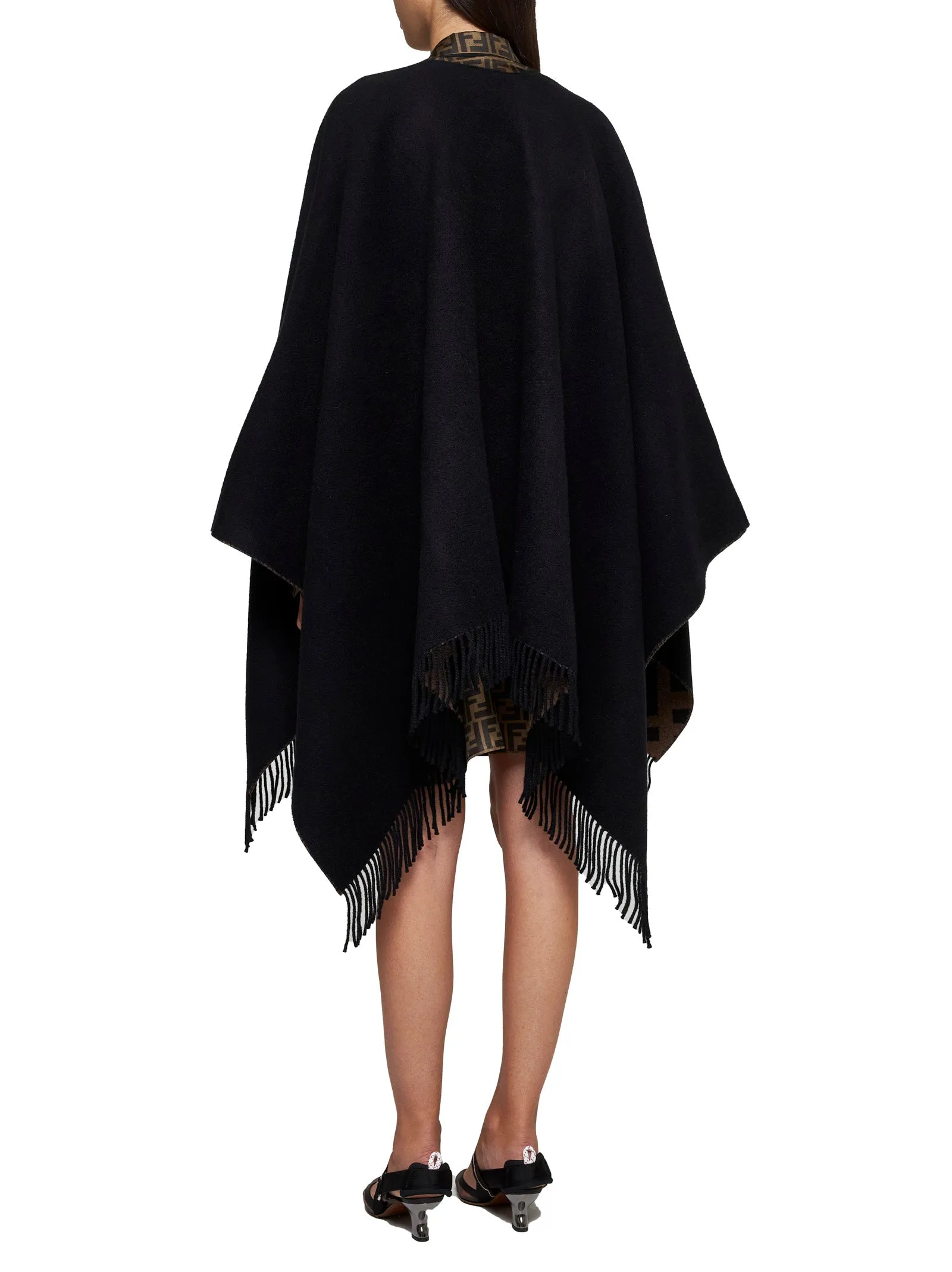 Multicolor FF Cashmere and Wool Poncho sold by Lord & Taylor product image thumbnail 3