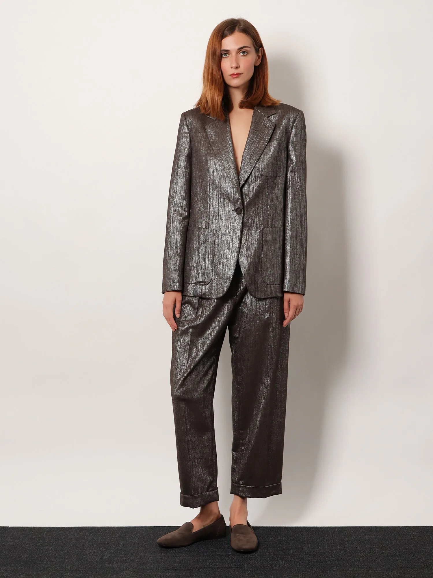 Single-Breasted Lurex Fabric Blazer sold by Lord & Taylor product image thumbnail 2