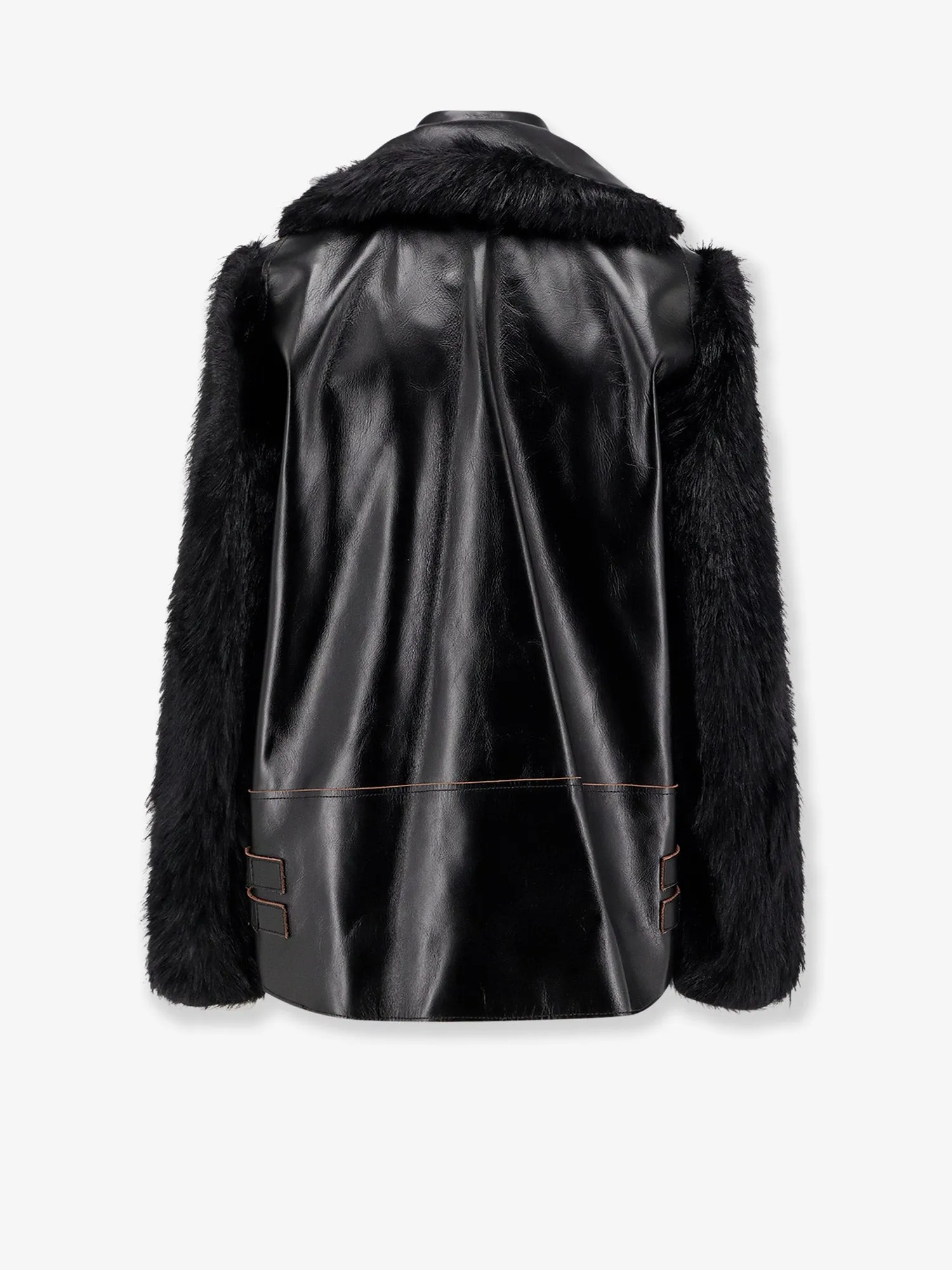 Leather Jacket with Faux Fur Inserts sold by Lord & Taylor product image thumbnail 2
