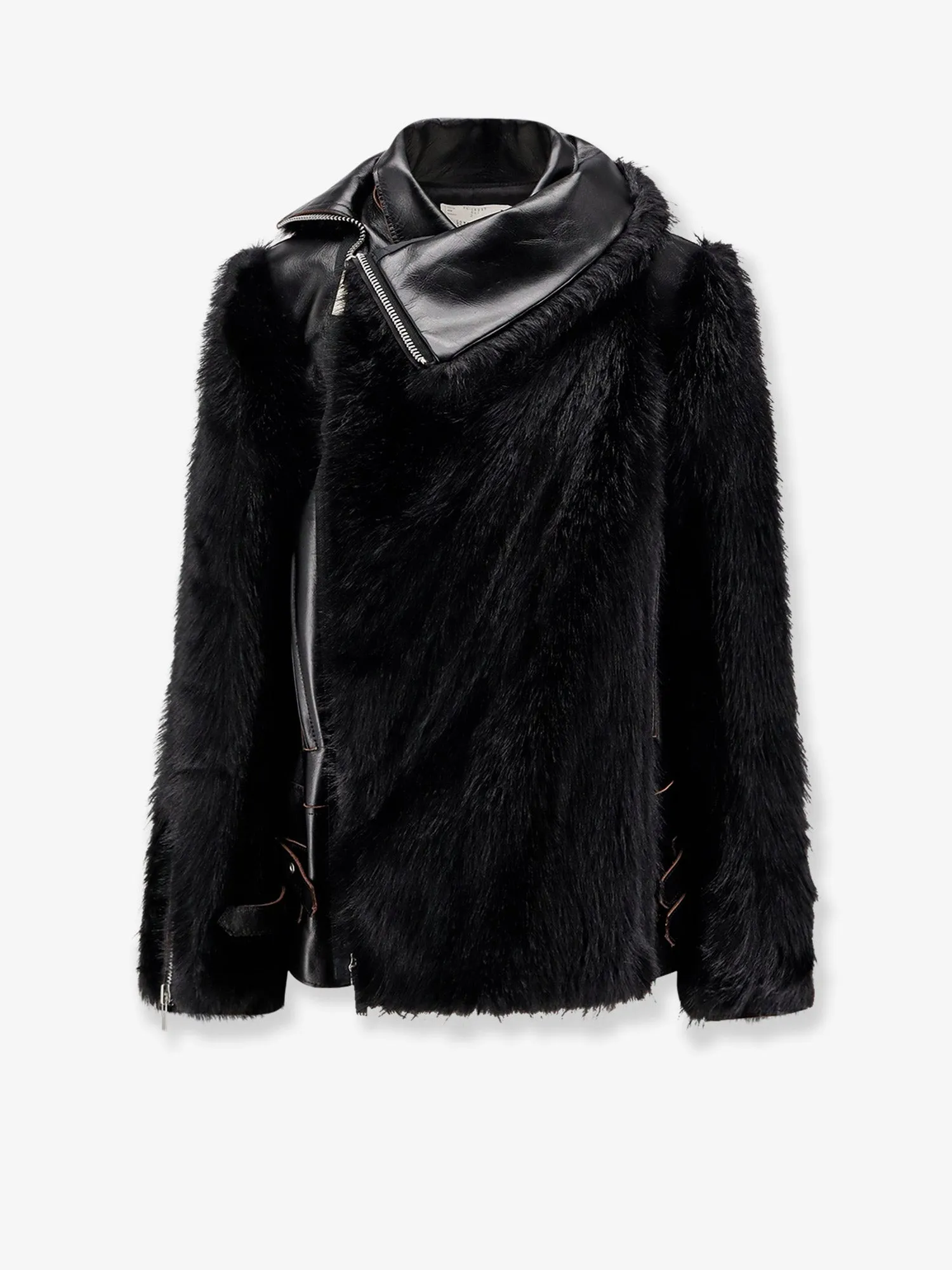 Leather Jacket with Faux Fur Inserts sold by Lord & Taylor