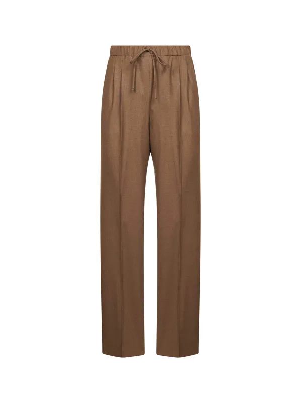 Tobacco Cashmere GATTI Drawstring Trousers sold by Lord & Taylor