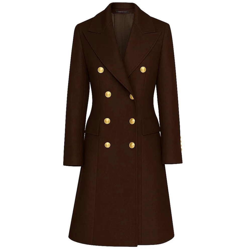 Brown Wool Women Coat sold by Lord & Taylor