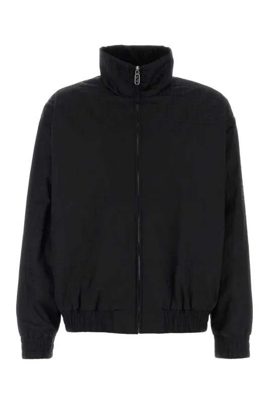 BLACK NYLON BOMBER JACKET sold by Lord & Taylor