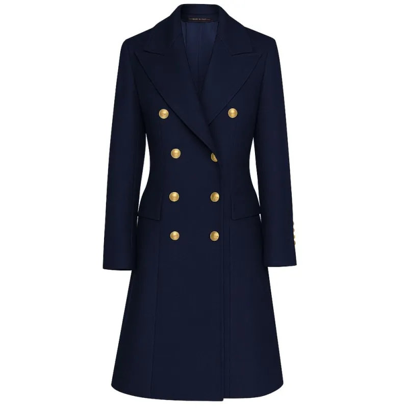 Blue Wool Women Coat sold by Lord & Taylor