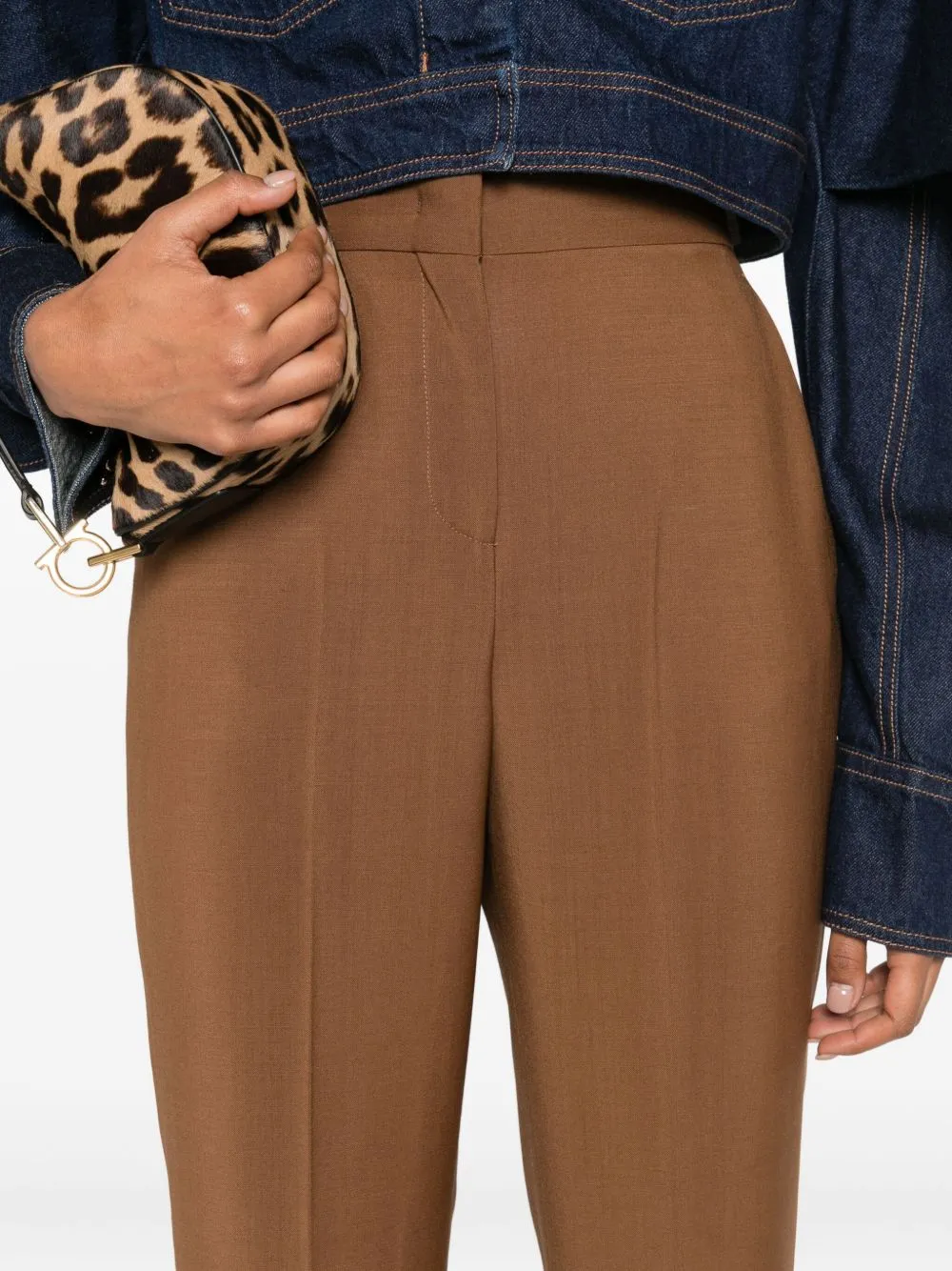 BROWN CAMAL STRAIGHT MOHAIR PANTS sold by Lord & Taylor product image thumbnail 2