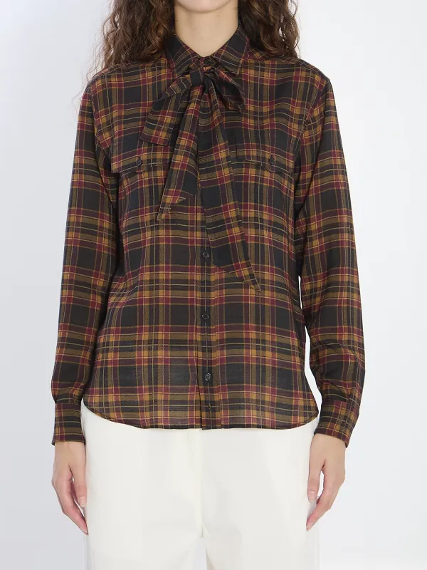 TARTAN LAVALLIERE SHIRT sold by Lord & Taylor