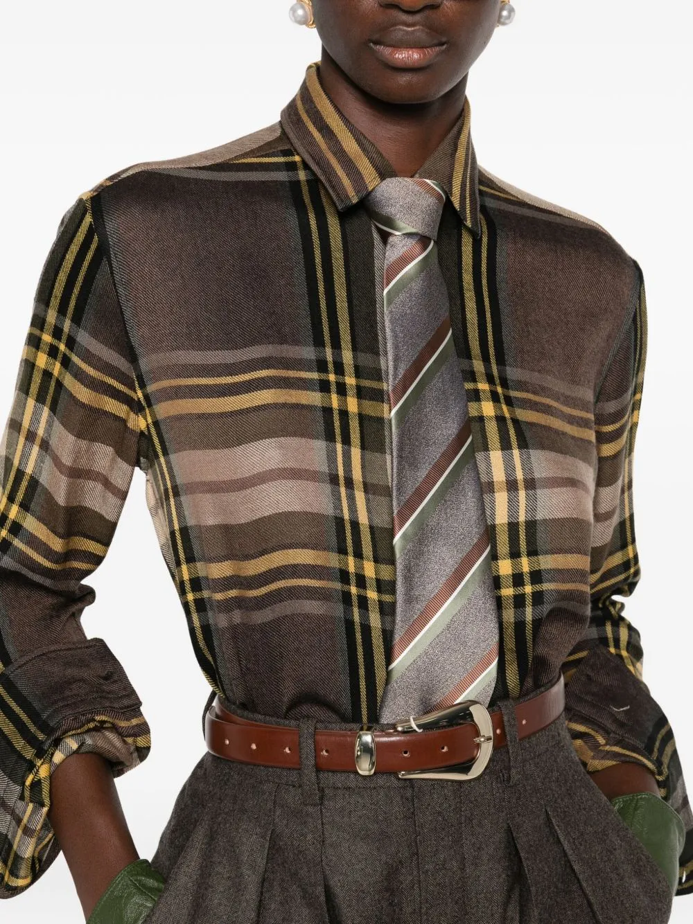 CHECKERED BUTTON-DOWN SHIRT sold by Lord & Taylor product image thumbnail 5