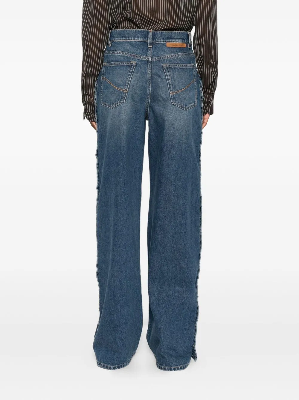 WIDE-LEG DENIM JEANS sold by Lord & Taylor product image thumbnail 4