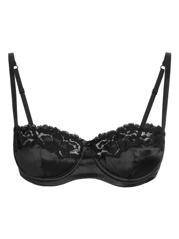 SATIN AND LACE BALCONETTE BRA sold by Lord & Taylor