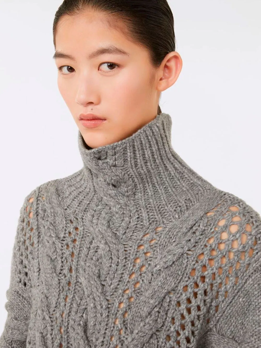 OVERSIZED CABLE-KNIT WOOL BLEND SWEATER sold by Lord & Taylor product image thumbnail 4