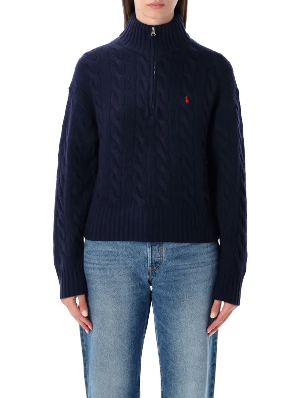 POLO RALPH LAUREN WOOL AND CASHMERE CABLE-KNIT HALF-ZIP SWEATER sold by Lord & Taylor