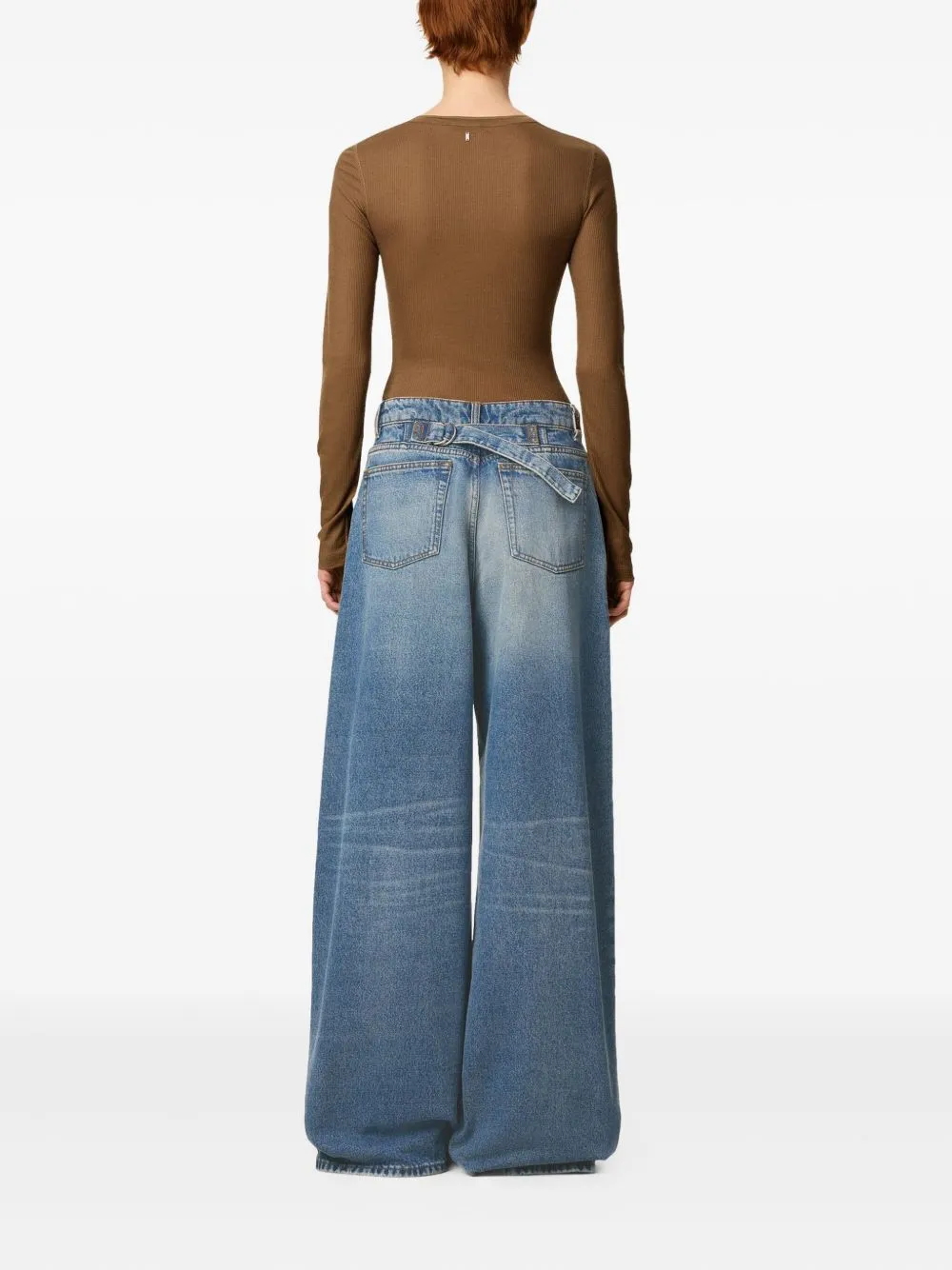 WIDE-LEG DENIM JEANS sold by Lord & Taylor product image thumbnail 2