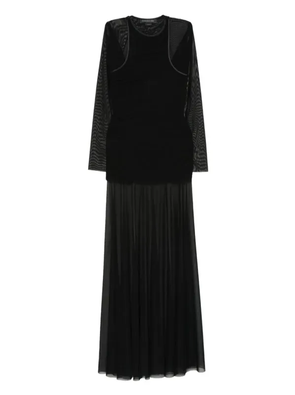 SHEER LAYERED LONG DRESS sold by Lord & Taylor