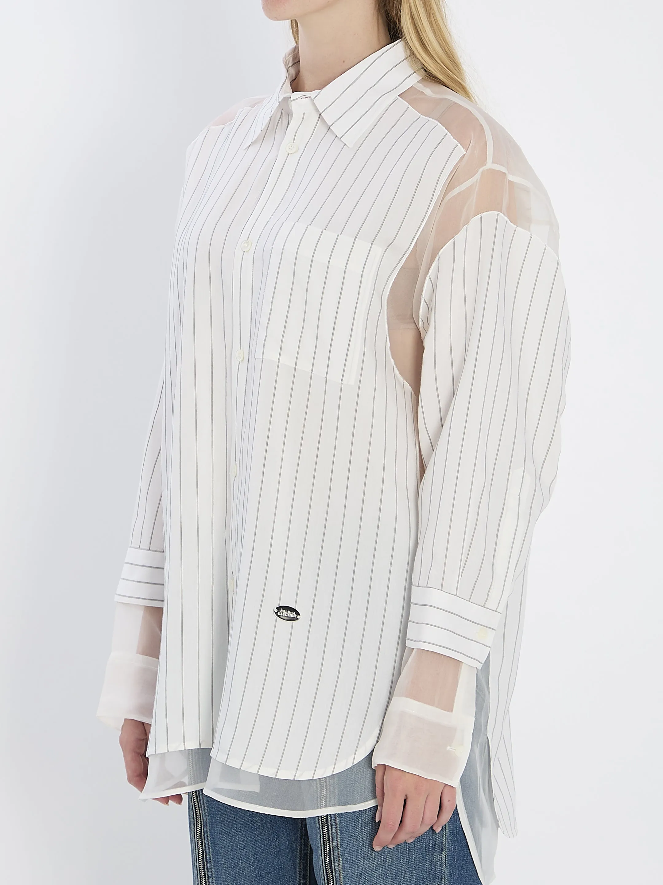 OVERSIZED STRIPED SHIRT sold by Lord & Taylor product image thumbnail 2