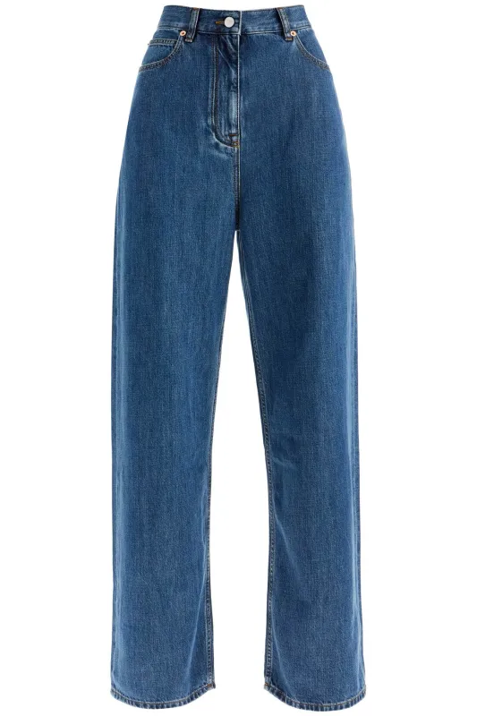 BLUE WIDE DENIM JEANS sold by Lord & Taylor