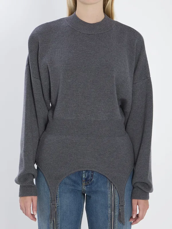 PULLOVER WITH LINGERIE GARTER sold by Lord & Taylor