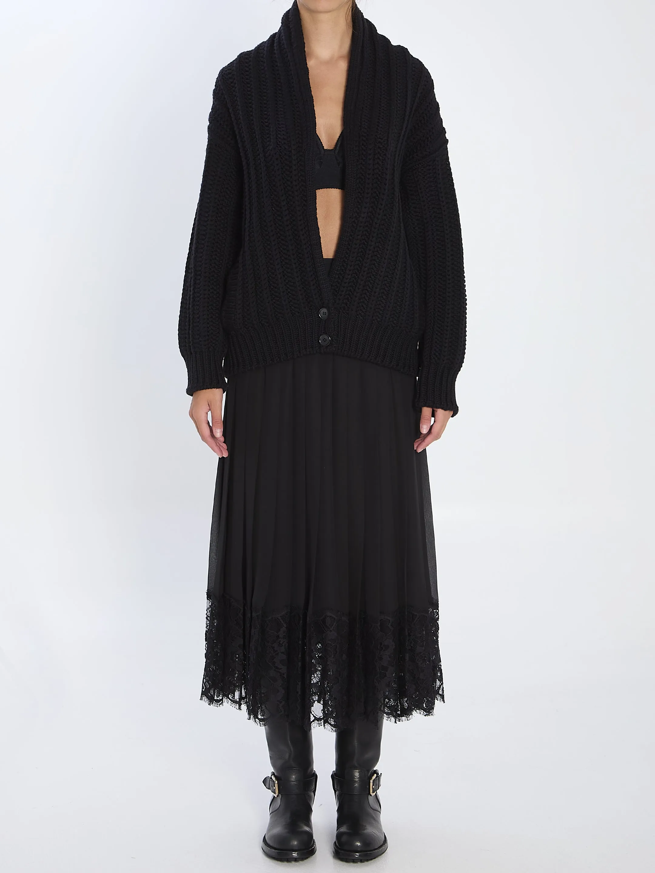 VIRGIN WOOL CARDIGAN sold by Lord & Taylor product image thumbnail 5