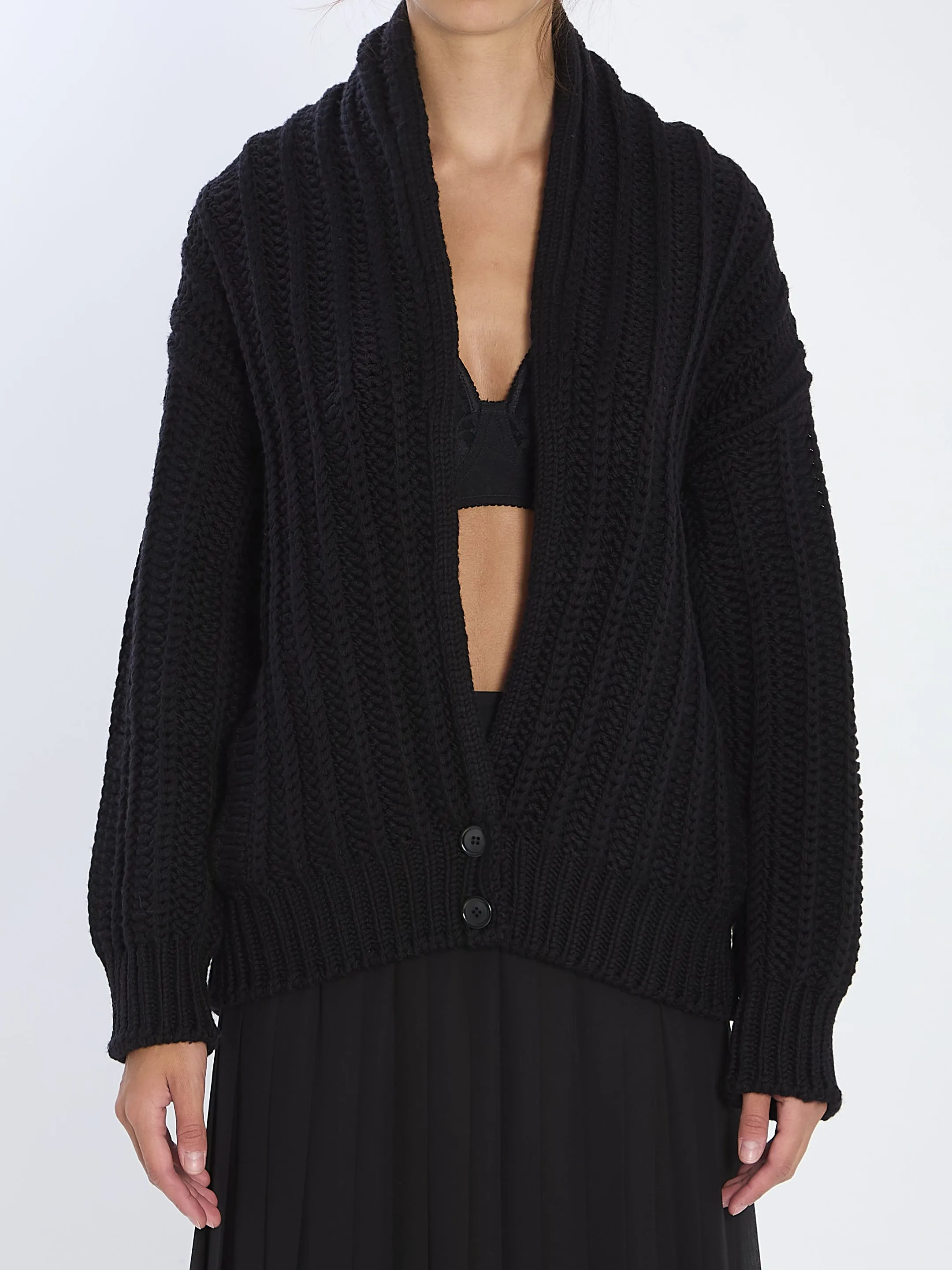 VIRGIN WOOL CARDIGAN sold by Lord & Taylor