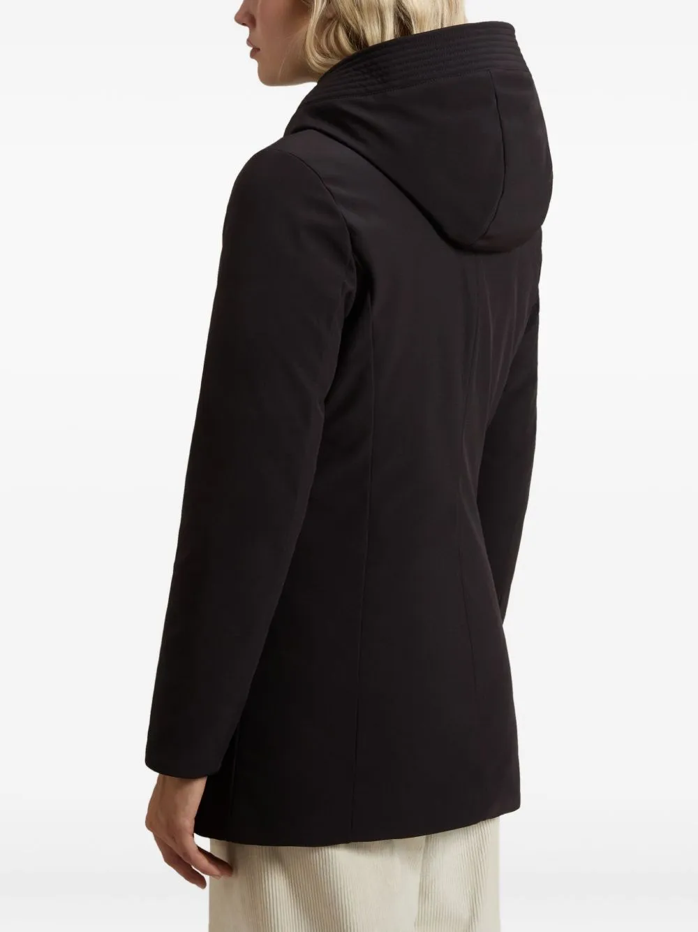 BLACK HOODED ZIP COAT sold by Lord & Taylor product image thumbnail 4
