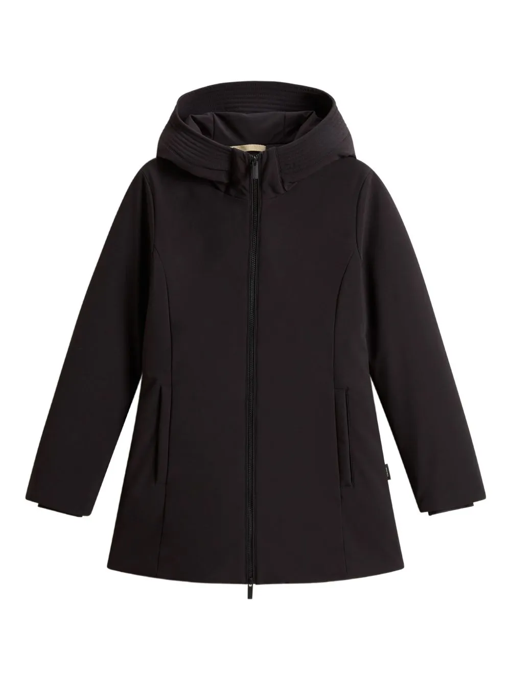 BLACK HOODED ZIP COAT sold by Lord & Taylor