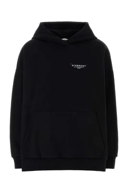 BLACK COTTON OVERSIZE SWEATSHIRT made by Givenchy