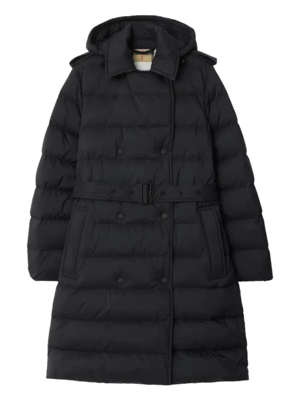 DOUBLE BREASTED PUFFER COAT WITH BELT made by Burberry