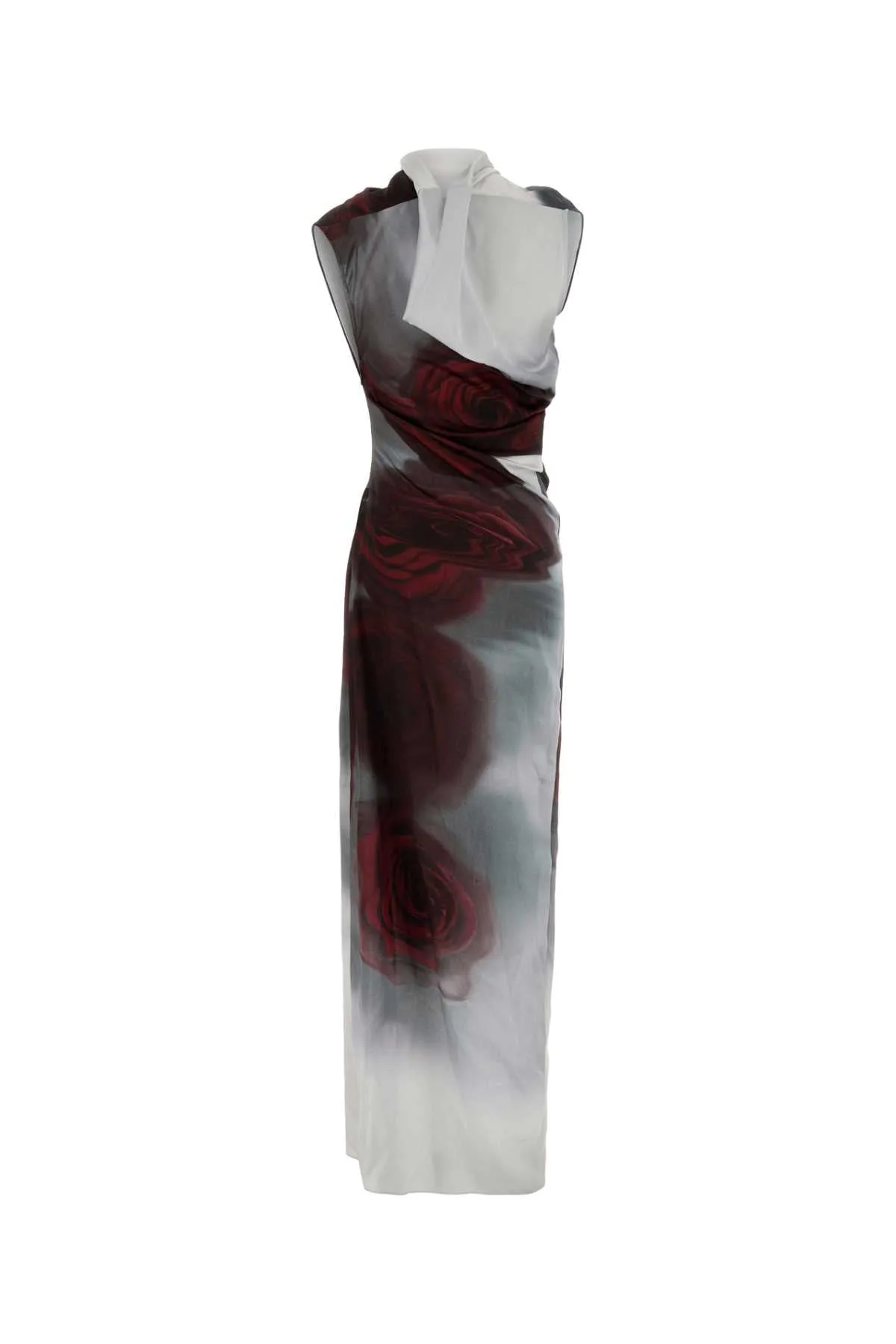 PRINTED SATIN LONG DRESS sold by Lord & Taylor product image thumbnail 2