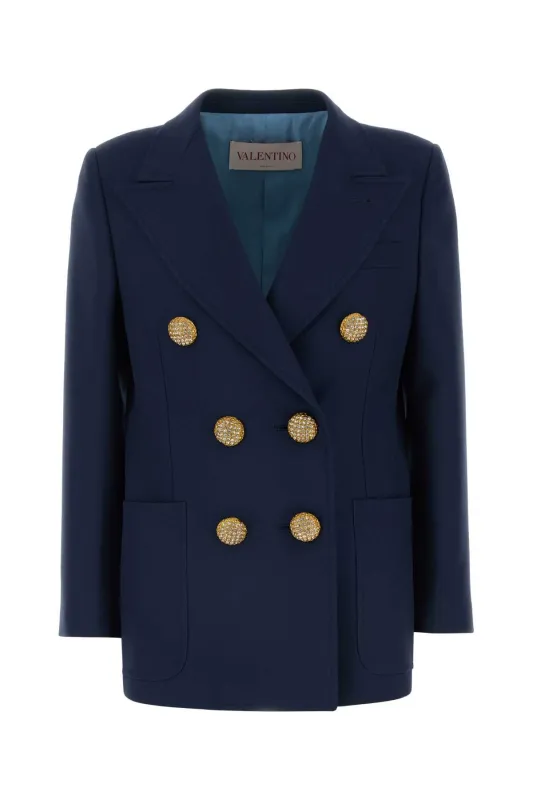 NAVY BLUE WOOL BLAZER sold by Lord & Taylor