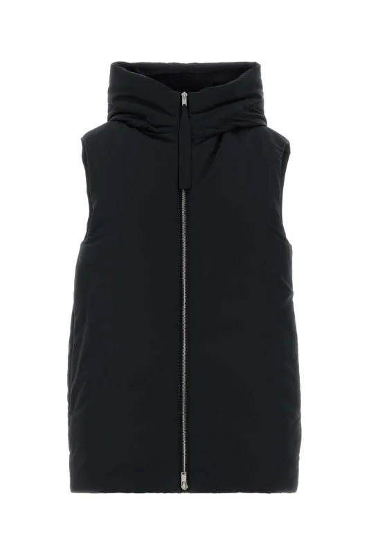 BLACK POLYESTER DOWN JACKET made by Jil Sander