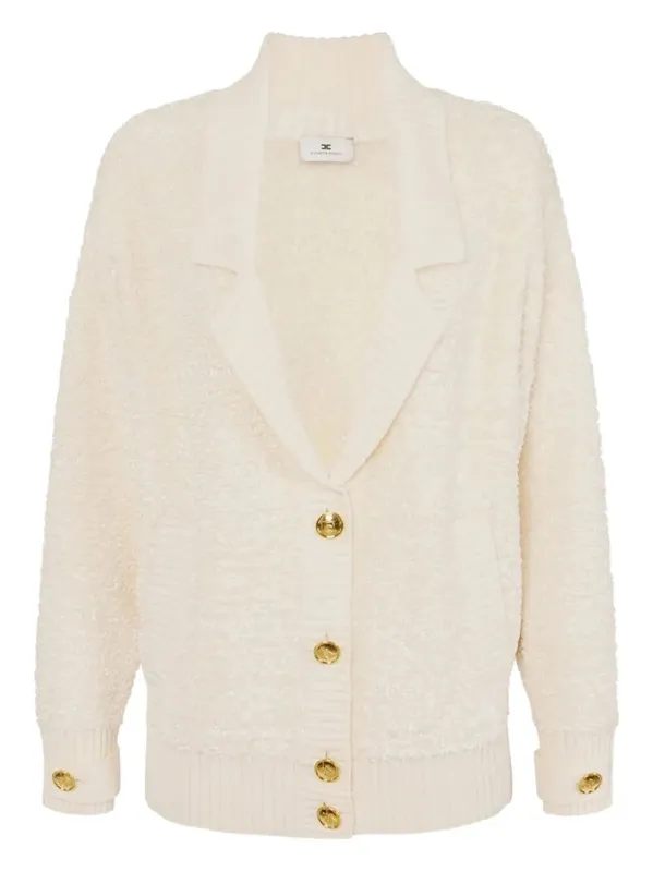 BOUCLÉ CHENILLE CARDIGAN WITH JEWEL BUTTONS sold by Lord & Taylor