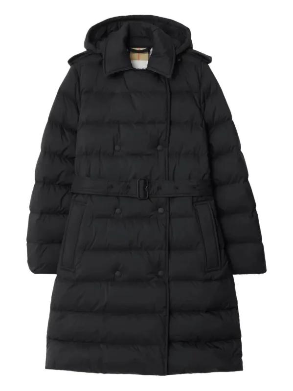 DOUBLE-BREASTED KENT LONG PUFFER COAT WITH BELT made by Burberry