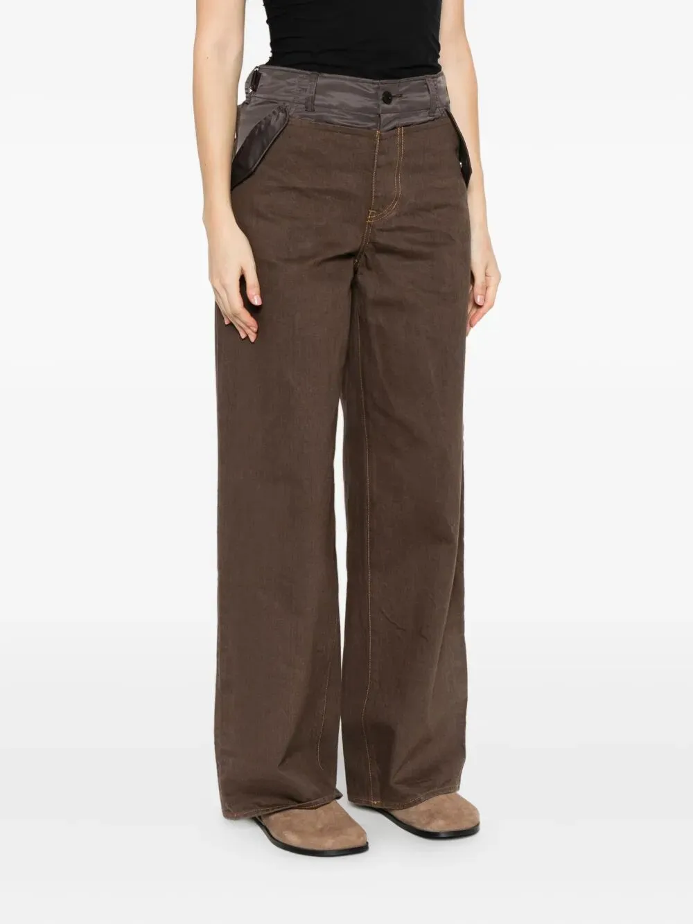WIDE LEG DENIM PANTS sold by Lord & Taylor product image thumbnail 2