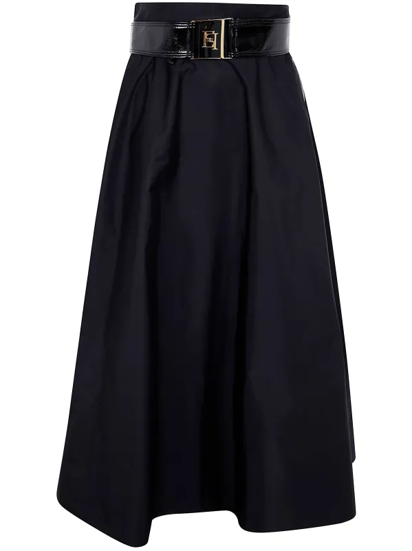 BELTED ROUND MIDI SKIRT sold by Lord & Taylor