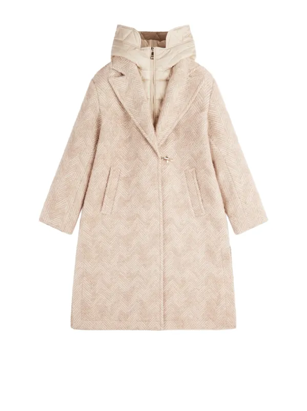 FAY DOUBLE FRONT COAT IN WOOL AND MOHAIR HERRINGBONE sold by Lord & Taylor