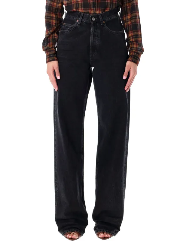 V-WAIST JEANS WITH A WIDE-LEG CUT sold by Lord & Taylor