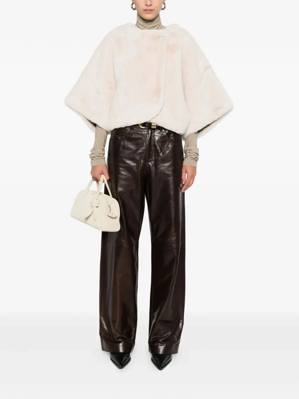 FUR EDGE WITH BUTTONS CAPE sold by Lord & Taylor product image thumbnail 2