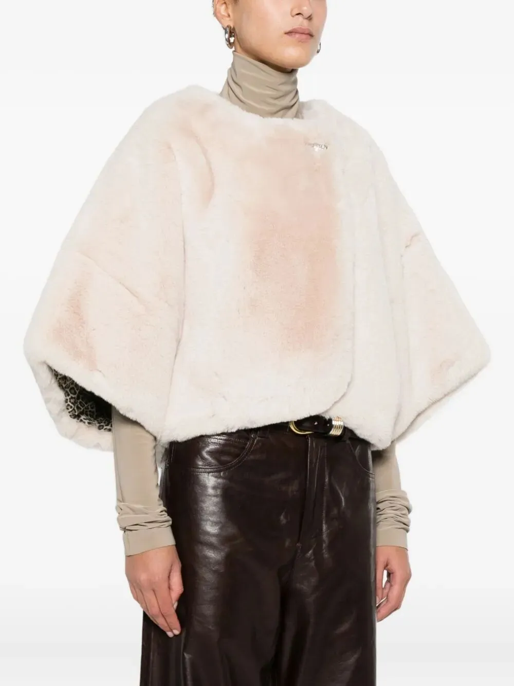 FUR EDGE WITH BUTTONS CAPE sold by Lord & Taylor product image thumbnail 3